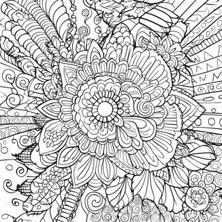 Pagina Para Colorear De Mandala De Artes De Puntos Coloridos 8747-7153