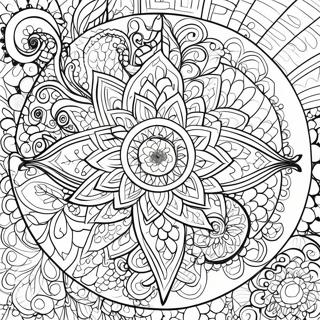 Pagina Para Colorear De Mandala De Artes De Puntos Coloridos 8747-7154