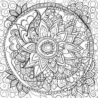 Pagina Para Colorear De Mandala De Artes De Puntos Coloridos 8747-7156