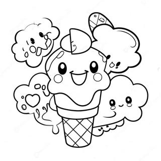 Pagina Para Colorear De Lindos Num Noms Con Helado 8757-7164