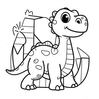 Pagina Para Colorear De Dinosaurio Letra D 882-705