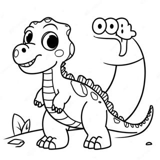 Pagina Para Colorear De Dinosaurio Letra D 882-706