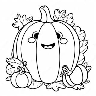 Pagina Para Colorear Calabaza De Accion De Gracias Adorable 8867-7251