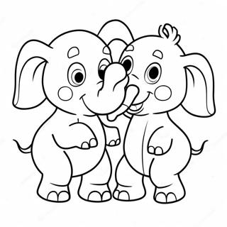 Pagina Para Colorear Elefante Y Piggie Felices 8897-7273