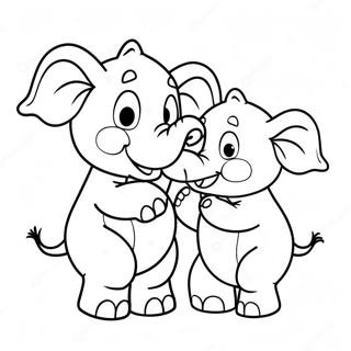 Pagina Para Colorear Elefante Y Piggie Felices 8897-7274