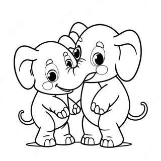 Pagina Para Colorear Elefante Y Piggie Felices 8897-7275