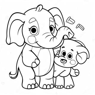 Pagina Para Colorear Elefante Y Piggie Felices 8897-7276