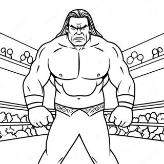 Pagina Para Colorear Del Epico Enfrentamiento De Luchadores De Wwe 8927-7299