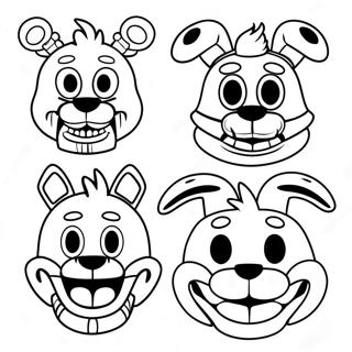 Pagina Para Colorear De Los Personajes Pesadillosos De Five Nights At Freddys 8936-7301