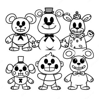 Pagina Para Colorear De Los Personajes Pesadillosos De Five Nights At Freddys 8936-7302