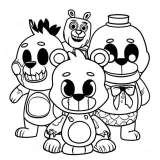 Pagina Para Colorear De Los Personajes Pesadillosos De Five Nights At Freddys 8936-7303