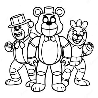 Pagina Para Colorear De Los Personajes Pesadillosos De Five Nights At Freddys 8936-7304