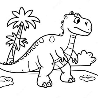 Pagina Para Colorear De Aventura De Dinosaurios 8966-7327