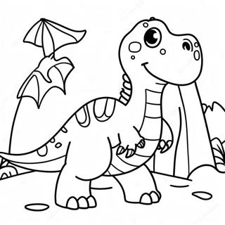 Pagina Para Colorear De Aventura De Dinosaurios 8966-7328