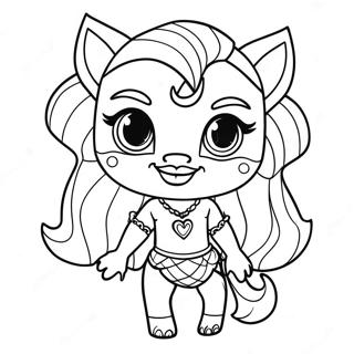 Clawdeen Wolf Monstruo Alto Páginas Para Colorear