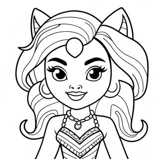 Pagina Para Colorear De Clawdeen Wolf De Monster High 8996-7350