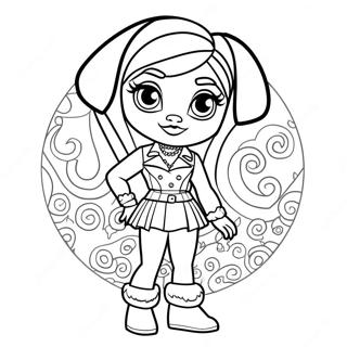 Pagina Para Colorear De Clawdeen Wolf Con Un Atuendo Elegante 8997-7353