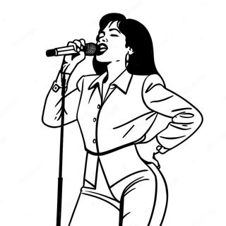 Pagina Para Colorear De Selena Quintanilla Actuando En El Escenario 9007-7361