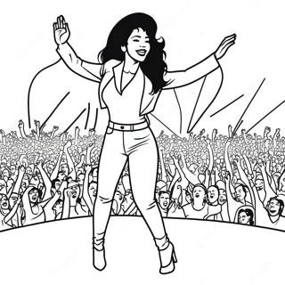 Pagina Para Colorear De Selena Quintanilla Actuando En El Escenario 9007-7362