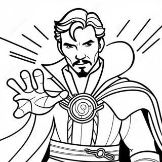 Pagina Para Colorear De Doctor Strange Lanzando Hechizos 9027-7377