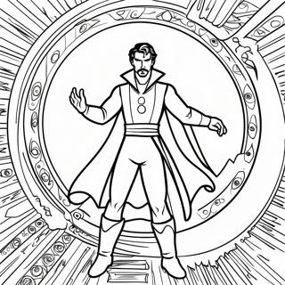 Pagina Para Colorear De Doctor Strange Lanzando Hechizos 9027-7378