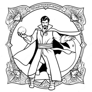 Pagina Para Colorear De Doctor Strange Lanzando Hechizos 9027-7379