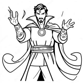 Pagina Para Colorear De Doctor Strange Lanzando Hechizos 9027-7380