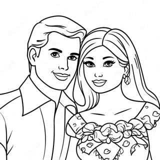 Pagina Para Colorear De Barbie Y Ken 9046-7391