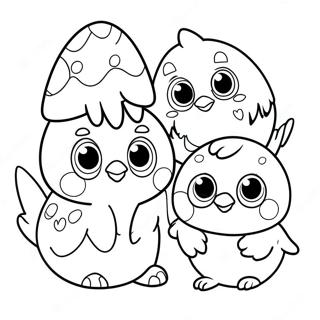 Pagina Para Colorear De Los Adorables Amigos Hatchimal 9087-7425