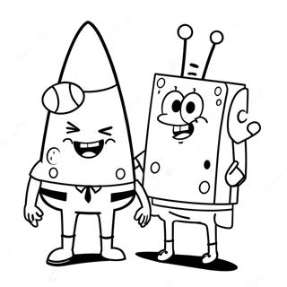 Pagina Para Colorear De Spongebob Y Patrick 911-727