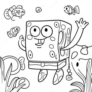 Pagina Para Colorear De La Aventura Submarina De Spongebob Squarepants 912-729