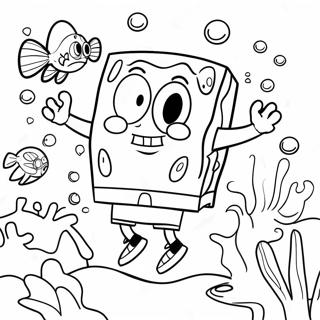 Pagina Para Colorear De La Aventura Submarina De Spongebob Squarepants 912-730