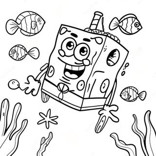 Pagina Para Colorear De La Aventura Submarina De Spongebob Squarepants 912-731