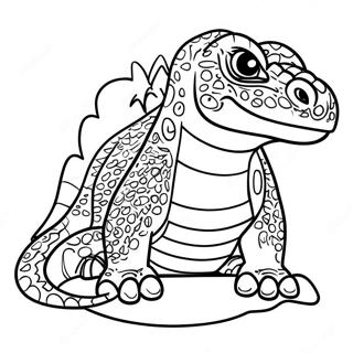 Dragón De Komodo Páginas Para Colorear