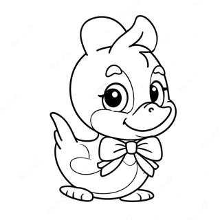 Pagina Para Colorear De La Linda Daisy Duck Con Un Lazo 922-738