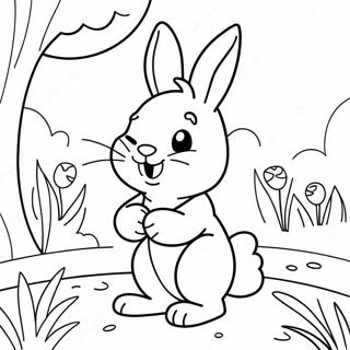 Pagina Para Colorear De Peter Rabbit Lindo En Un Jardin 9327-7617