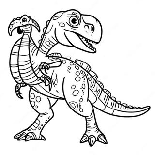 Pagina Para Colorear De Un Velociraptor Detallado 932-747