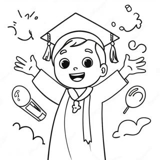 Pagina Para Colorear De Graduado Feliz De Jardin De Infantes 9347-7633