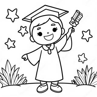 Pagina Para Colorear De Graduado Feliz De Jardin De Infantes 9347-7634