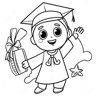 Pagina Para Colorear De Graduado Feliz De Jardin De Infantes 9347-7636