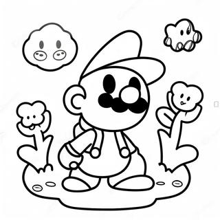 Pagina Para Colorear De La Aventura Alegre De Paper Mario 9367-7650