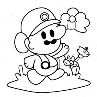 Pagina Para Colorear De La Aventura Alegre De Paper Mario 9367-7651