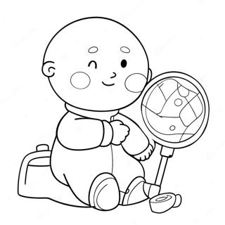 Pagina Para Colorear De Caillou Con Su Juguete Favorito 9427-7698