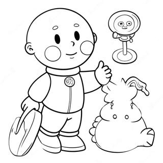 Pagina Para Colorear De Caillou Con Su Juguete Favorito 9427-7699