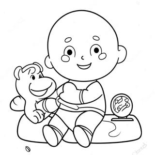 Pagina Para Colorear De Caillou Con Su Juguete Favorito 9427-7700