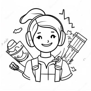 Chica De Fortnite Páginas Para Colorear