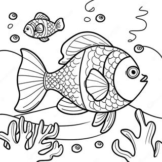 Pagina Para Colorear De Peces Coloridos Nadando En El Arrecife De Coral 9537-7783