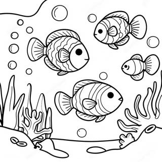 Pagina Para Colorear De Peces Coloridos Nadando En El Arrecife De Coral 9537-7784