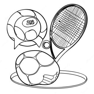 Pagina Para Colorear De Raqueta Y Pelota De Tenis 9546-7786