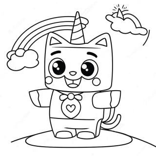 Pagina Para Colorear De Unikitty Feliz Con Arcoiris 9627-7853